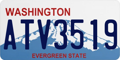WA license plate ATV3519
