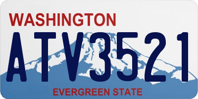 WA license plate ATV3521