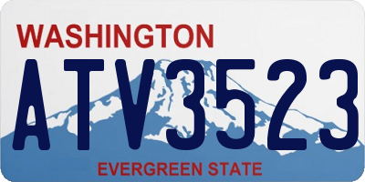 WA license plate ATV3523