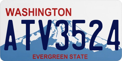 WA license plate ATV3524