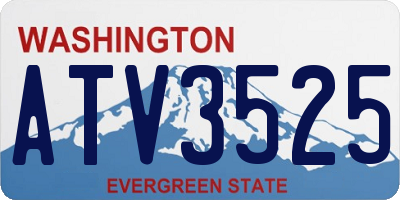 WA license plate ATV3525