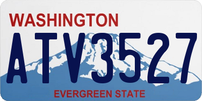 WA license plate ATV3527