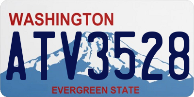 WA license plate ATV3528