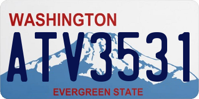 WA license plate ATV3531