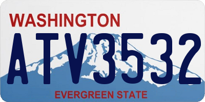WA license plate ATV3532