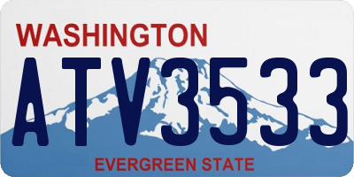 WA license plate ATV3533