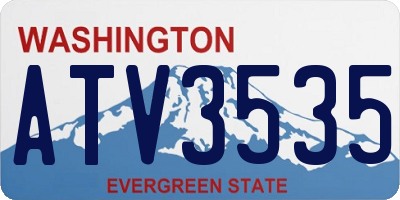 WA license plate ATV3535