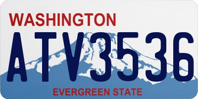 WA license plate ATV3536