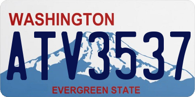 WA license plate ATV3537