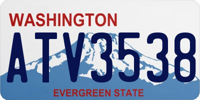 WA license plate ATV3538
