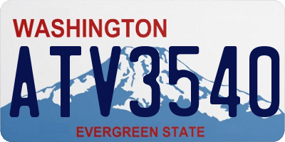 WA license plate ATV3540
