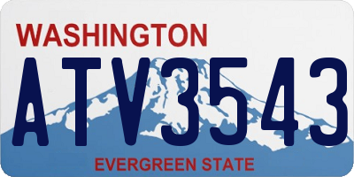 WA license plate ATV3543