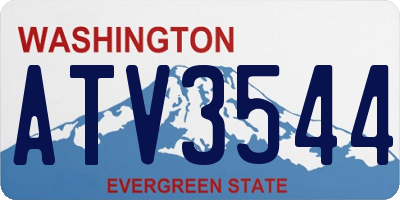 WA license plate ATV3544