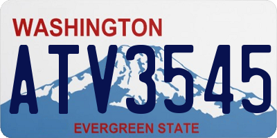 WA license plate ATV3545