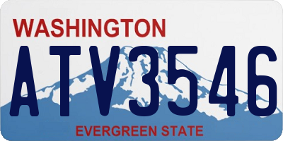 WA license plate ATV3546