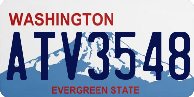 WA license plate ATV3548
