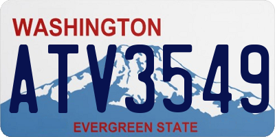 WA license plate ATV3549