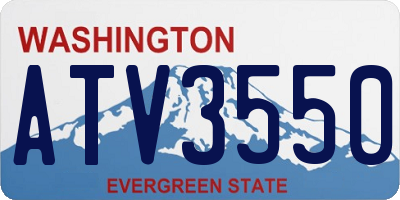 WA license plate ATV3550