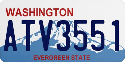 WA license plate ATV3551