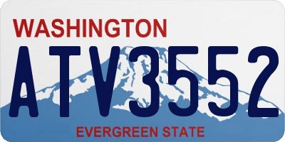 WA license plate ATV3552
