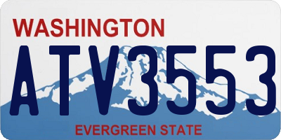 WA license plate ATV3553
