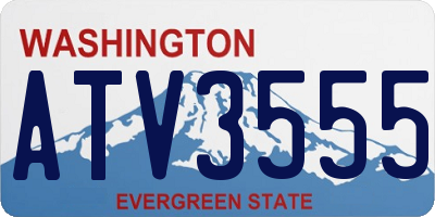 WA license plate ATV3555