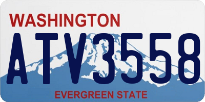 WA license plate ATV3558