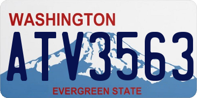WA license plate ATV3563