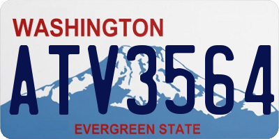 WA license plate ATV3564