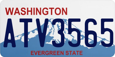 WA license plate ATV3565