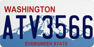 WA license plate ATV3566