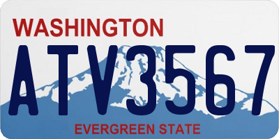 WA license plate ATV3567