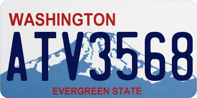 WA license plate ATV3568