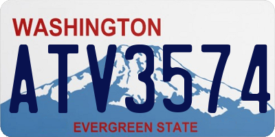 WA license plate ATV3574