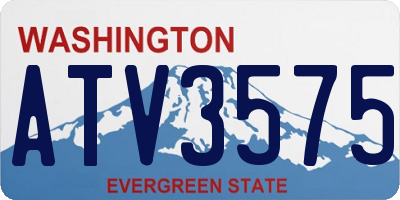 WA license plate ATV3575