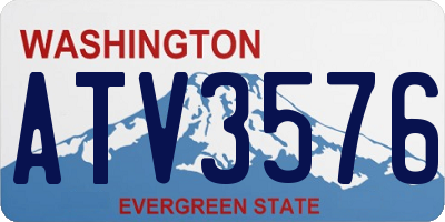 WA license plate ATV3576