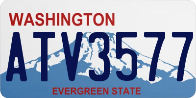 WA license plate ATV3577