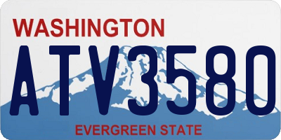 WA license plate ATV3580