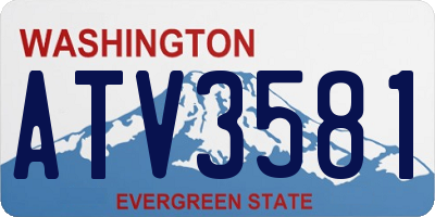 WA license plate ATV3581