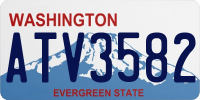 WA license plate ATV3582