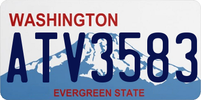 WA license plate ATV3583