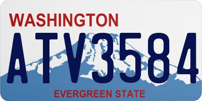 WA license plate ATV3584