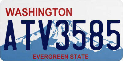 WA license plate ATV3585