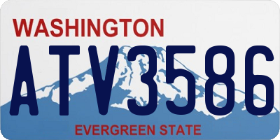 WA license plate ATV3586
