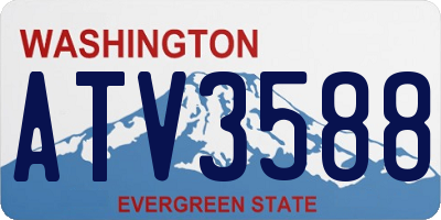 WA license plate ATV3588