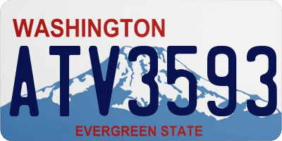 WA license plate ATV3593