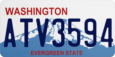 WA license plate ATV3594