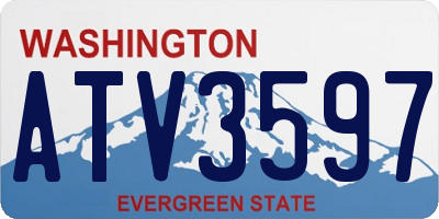 WA license plate ATV3597