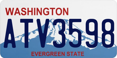 WA license plate ATV3598