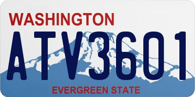WA license plate ATV3601